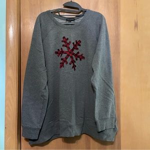 Lane Bryant Buffalo Plaid Snowflake Sweatshirt